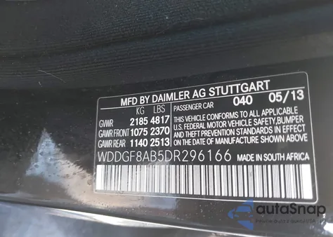 2013 Mercedes-Benz C 300 Luxury 4Matic/Sport 4Matic из США, поврежденный, VIN WDDGF8AB5DR296166